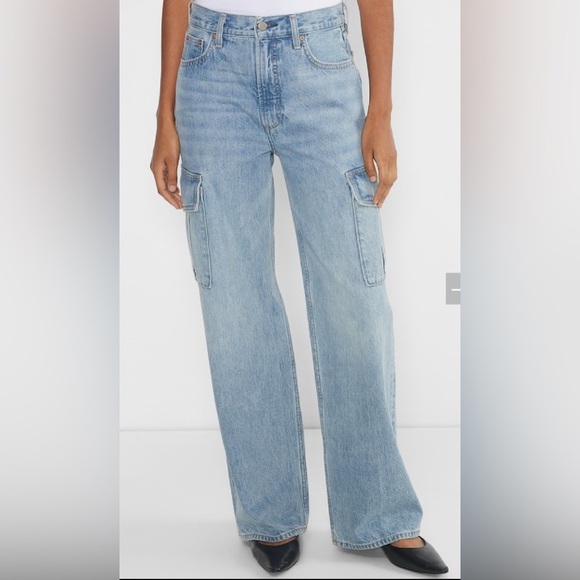 Denim Forum The Farrah Hi-rise Cargo Jean, Size 29 - Picture 2 of 16